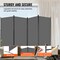 Oxford Fabric Iron Room Divider Screen Foldable Privacy Panels
